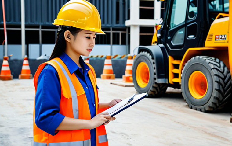 건설안전기사로 취업한 신입사원 이야기 - "Construction site bustling with activity, Thai construction workers in hard hats and safety vests, ... 건설안전기사로 취업한 신입사원 이야기 - "Construction site bustling with activity, Thai construction workers in hard hats and safety vests, ...