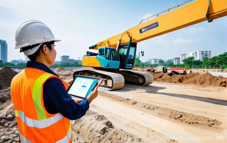 건설안전기사 자격증으로 다양한 직무 경험 - Modern Construction Site with AI and IoT Integration**
"A bustling, state-of-the-art construction s...