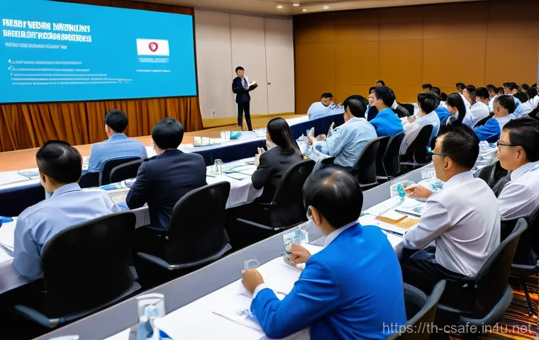 건설안전기사와 관련된 산업협회 정보 - A vibrant and professional scene at a safety and occupational health seminar in Thailand. A diverse ...