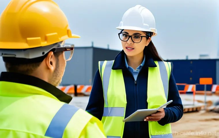 건설안전 실무자 커리어 개발 워크샵 정보 - **AI-Powered Construction Safety Monitoring:**
    A visually clean and advanced construction site a...