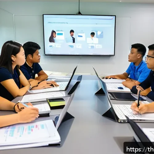 Home 33 건설안전기사 필기 및 실기 추천 강의 - A modern Thai construction training classroom scene showing a diverse group of adult students attent...