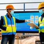 Home 18 건설안전기사와 관련된 최신 뉴스 - A modern construction site in Thailand during daytime, showcasing workers wearing high-standard pers...