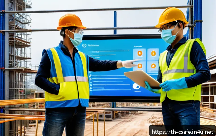 건설안전기사와 관련된 최신 뉴스 - A modern construction site in Thailand during daytime, showcasing workers wearing high-standard pers...